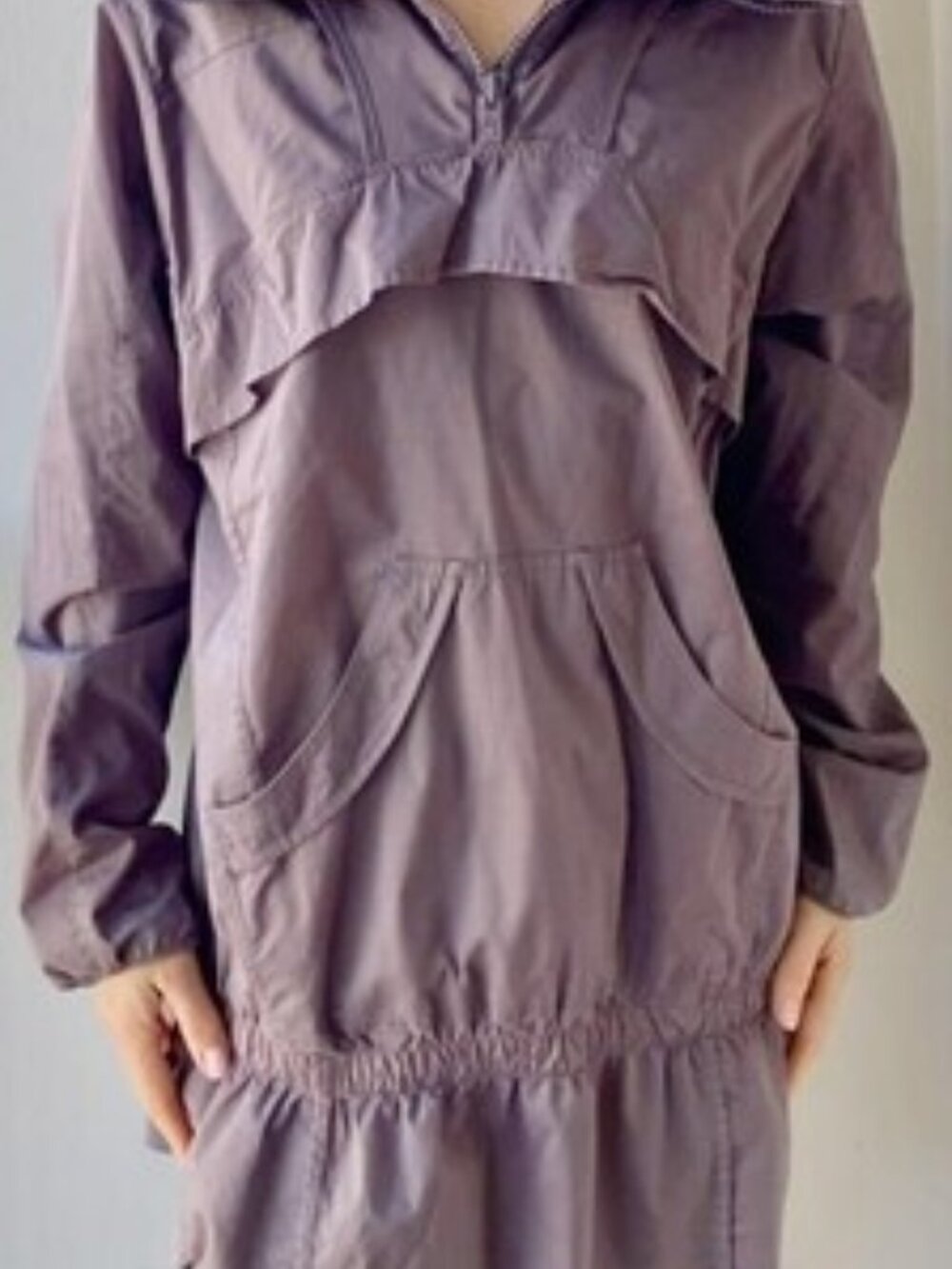 Stella McCartney- Adidas long Anorak lightweight Jacket- Size Medium in Purple